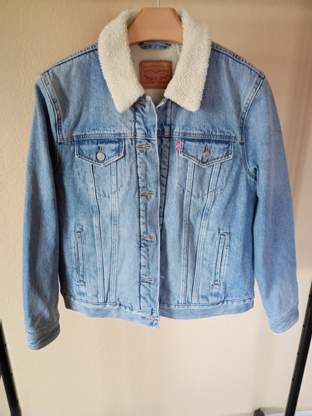 Levi's Type III Sherpa Lined Trucker Denim Jacket Blue - Mens XL